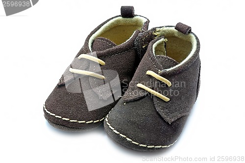 Image of Brown baby shoe