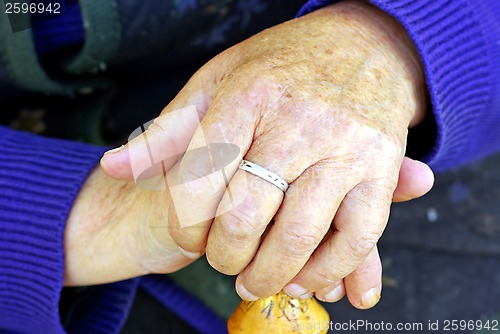 Image of Old woman's hand