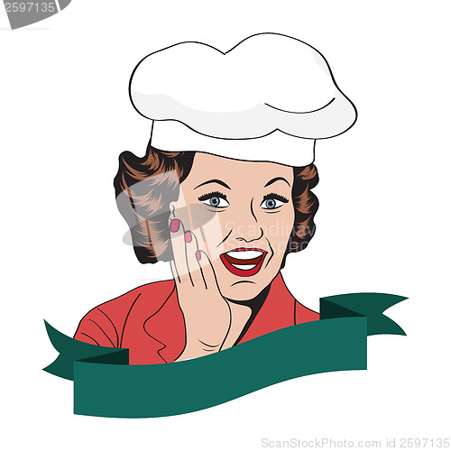 Image of Lady Chef,  retro illustration