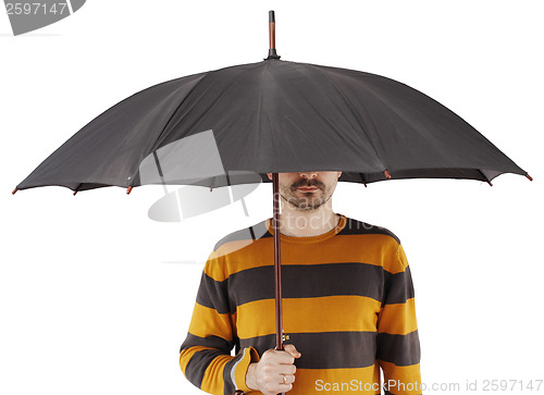 Image of Man with umbrella