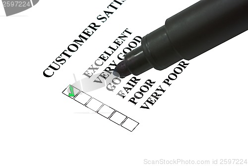 Image of Completing customer satisfaction form