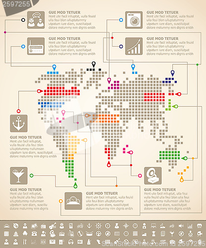 Image of Infographics With Earth Map