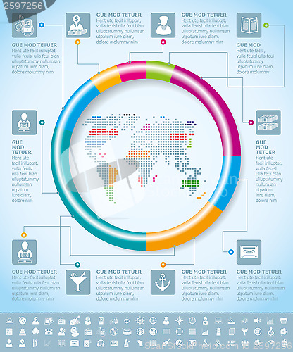 Image of Infographics With Earth Map