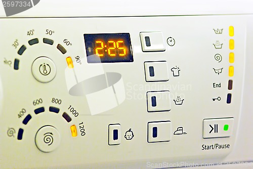 Image of Washing machine panel