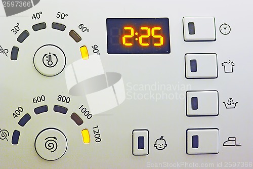 Image of Washing machine control panel