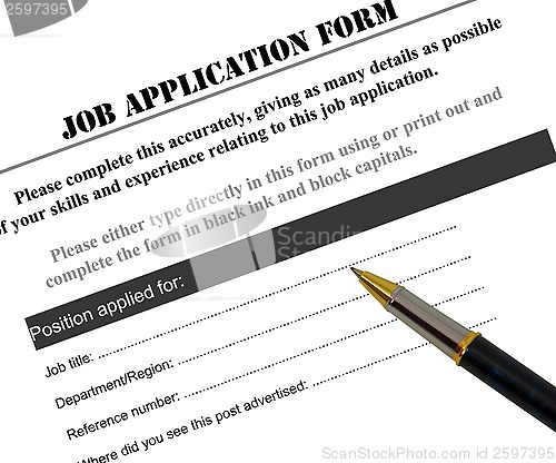 Image of Job application form