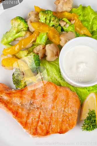 Image of salmon steak