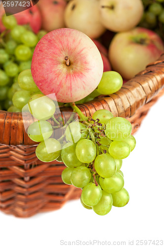 Image of apples and grapes