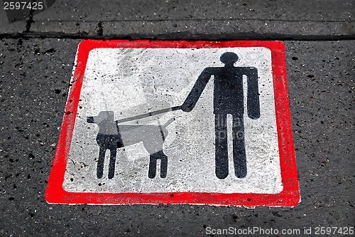 Image of Dog walking sign