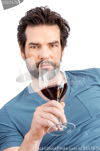 Image of man with wine glass