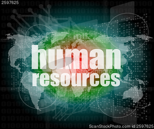 Image of human resources digital touch screen interface