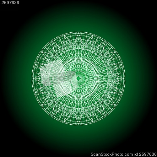 Image of Round Green Mandala