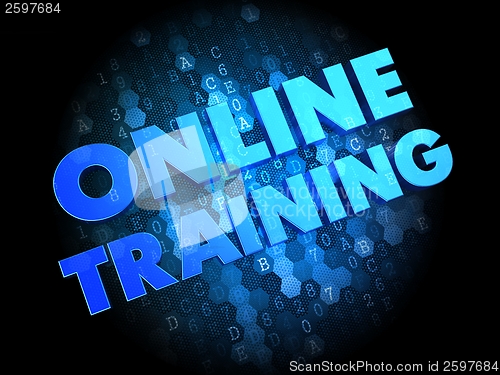 Image of Online Training on Dark Digital Background.