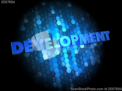Image of Development on Digital Background.