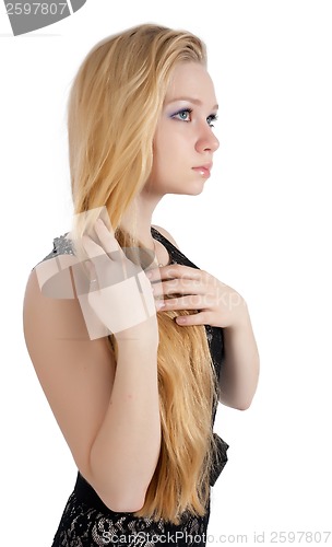 Image of portrait of beautiful blonde girl