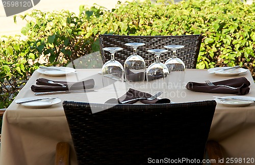 Image of outdoor table setting