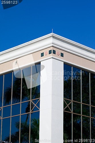 Image of White corner of building