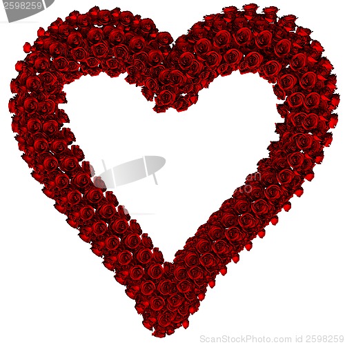 Image of frame roses heart