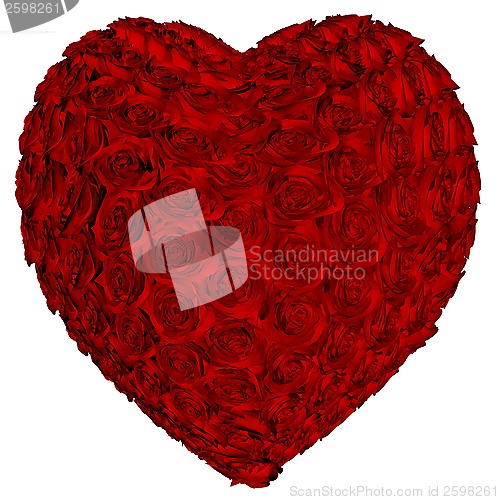 Image of heart of roses