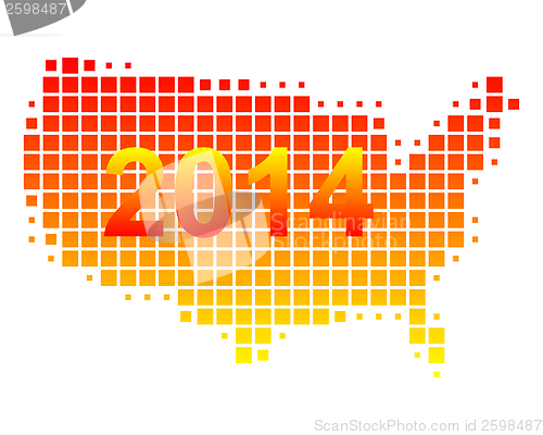 Image of Map of USA 2014