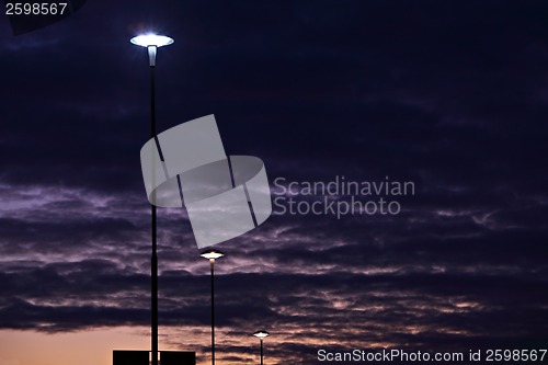 Image of Lamps at night