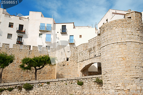 Image of Peniscola fortified walls, Spain