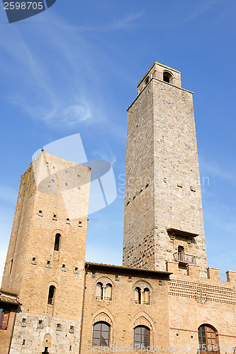 Image of San Giminiano towers in Tuscany, Italy