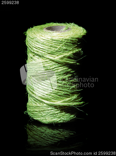 Image of green yarn coil