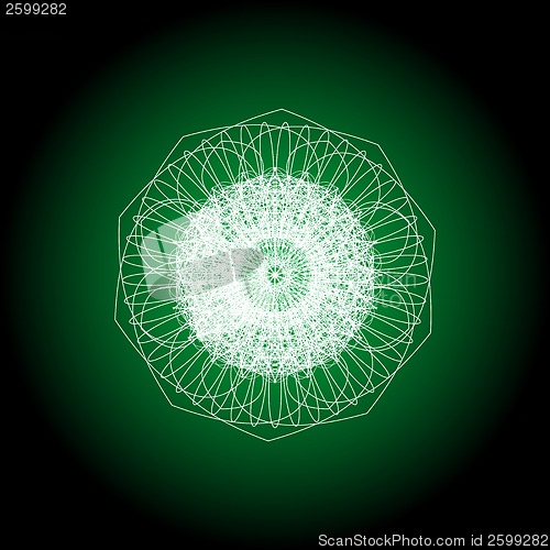 Image of Round Green Mandala