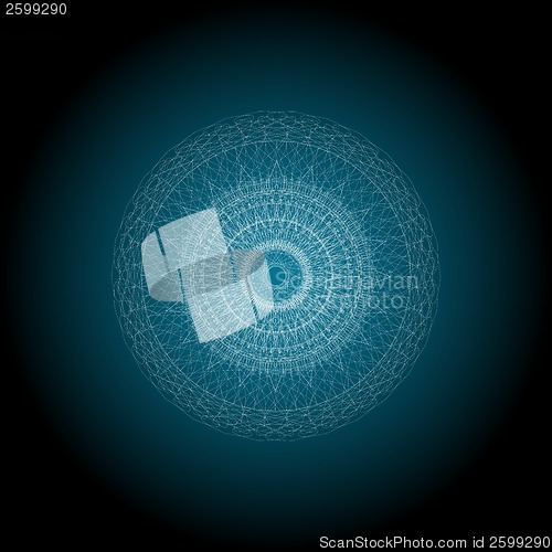 Image of Illustration abstract pattern with optical effect - vector
