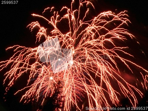Image of Red fireworks