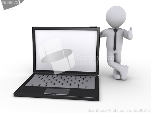 Image of Businessman with laptop