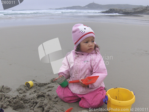 Image of Little girl on the beach