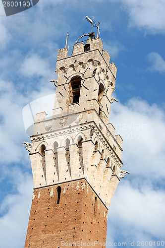 Image of Torre del Mangia in Siena, Italy