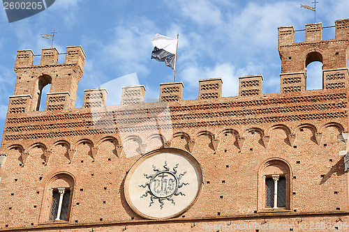 Image of Siena Town Hall (Palazzo Comunale) detail