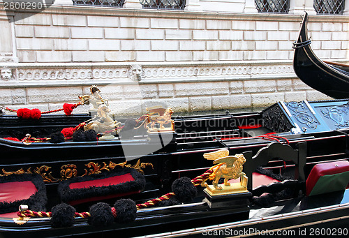 Image of Italy. Venice. Details of typical venitian gondolas 