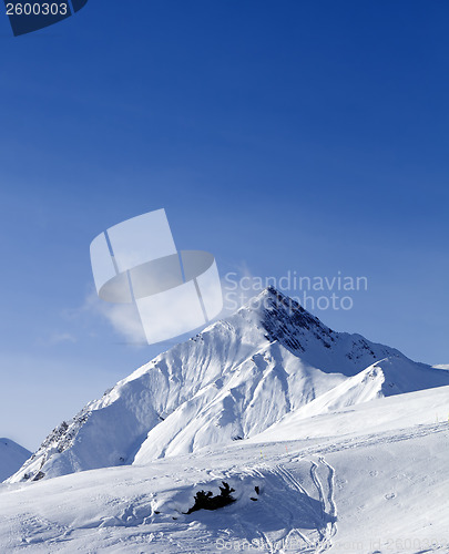 Image of Ski slope in sun nice day