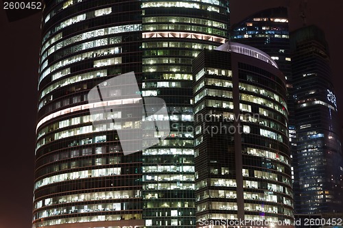 Image of Skyscrapers at night