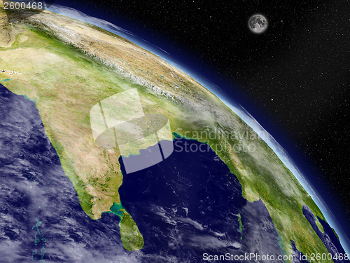 Image of Indian subcontinent from space