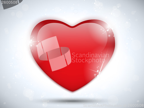 Image of Glass Red Glossy Heart