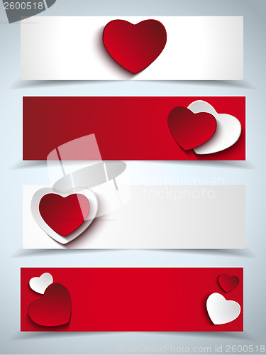 Image of Valentines Day Set of Four Web Banners