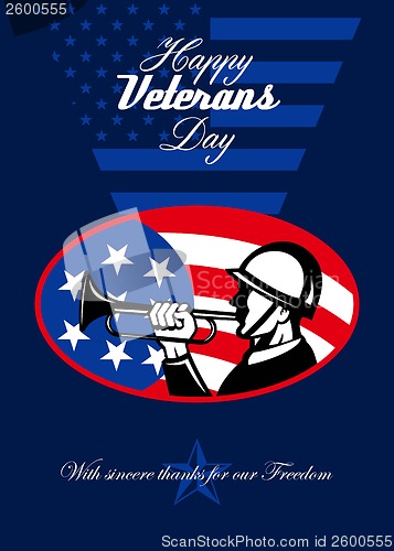 Image of Modern Veterans Day American Soldier Greeting Card