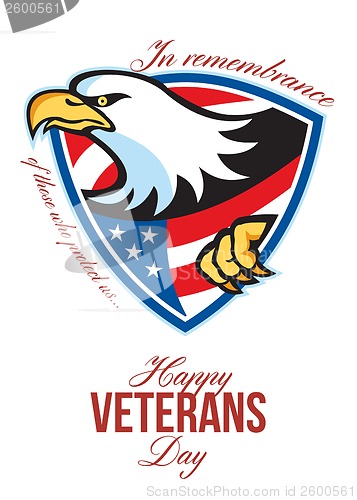 Image of Happy Veterans Day American Eagle Greeting Card