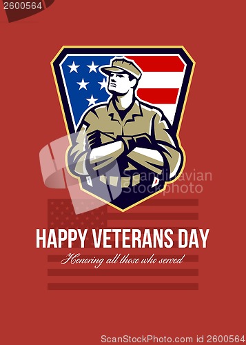 Image of American Soldier Veterans Day Greeting Card