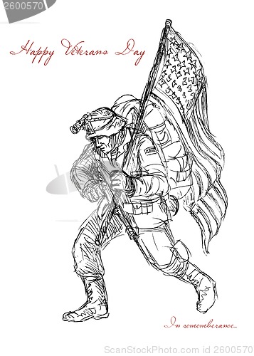 Image of American Veterans Day Remembrance Greeting Card