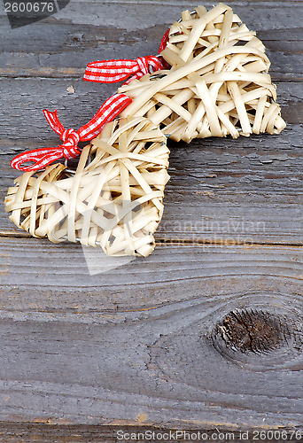 Image of Two Wicker Hearts