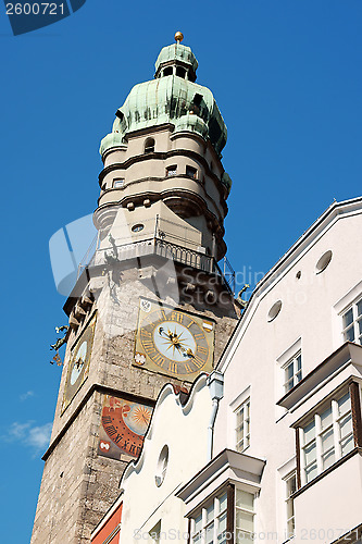 Image of The Old Town watch tower of Innsbruck