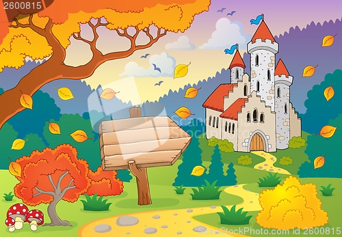 Image of Autumn theme with castle 2
