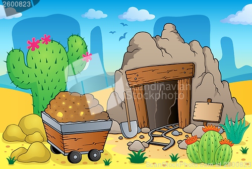 Image of Desert with old mine theme 4
