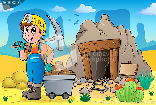 Image of Desert with old mine theme 2
